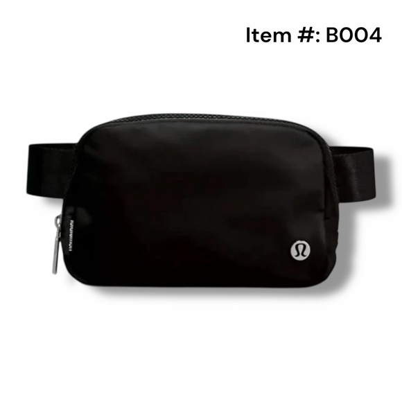 lululemon athletica Handbags - Lululemon Everywhere 1L Crossbody Belt Bag - Black/Silver (B004) NWT